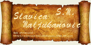 Slavica Maljukanović vizit kartica
